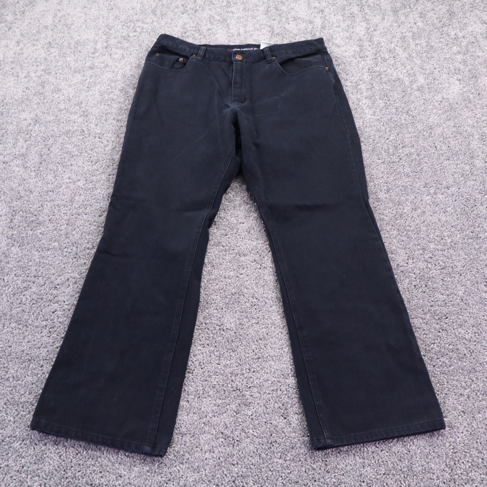 Bill Blass Jeans Womens 14P Black Straight Leg Petite Great American Jean